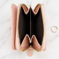Compact Zip Wallet with Card Holder & Coin Pocket